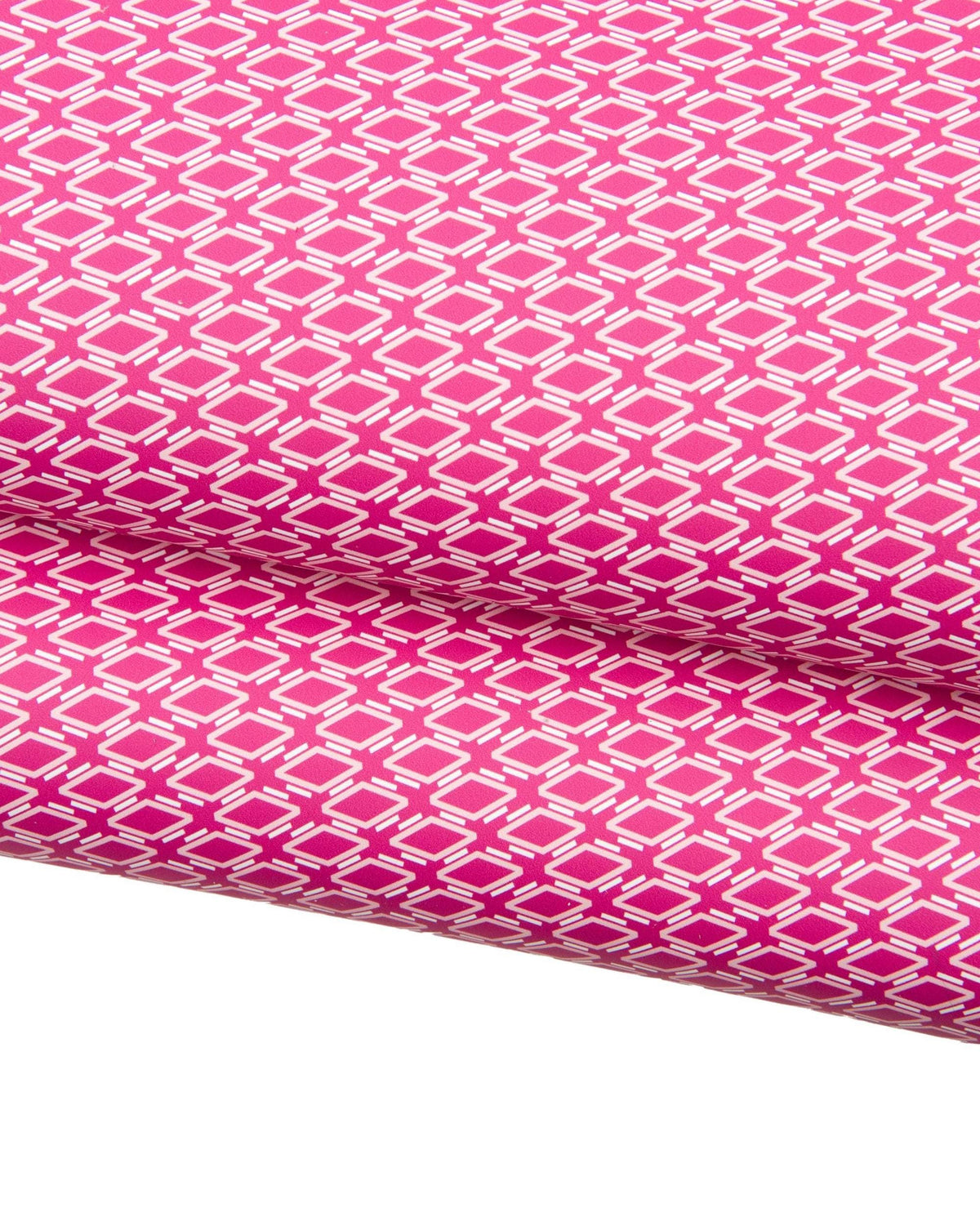 Pink magenta DIAMOND printed leather hide, geometrical SQUARE pattern on cowhide, matt calfskin 1.0 - 1.2 mm B18860-ST La Garzarara