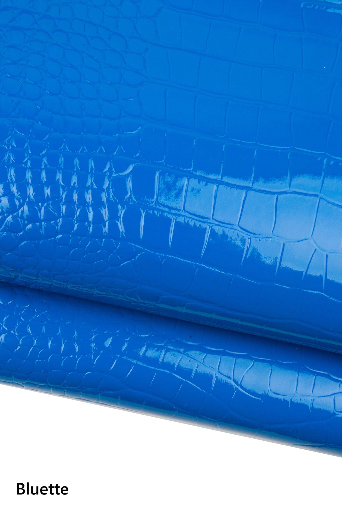High Gloss Crocodile, patent croc Leather, ShinyAlligator Leather Hide for Designers B18670-ST La Garzarara