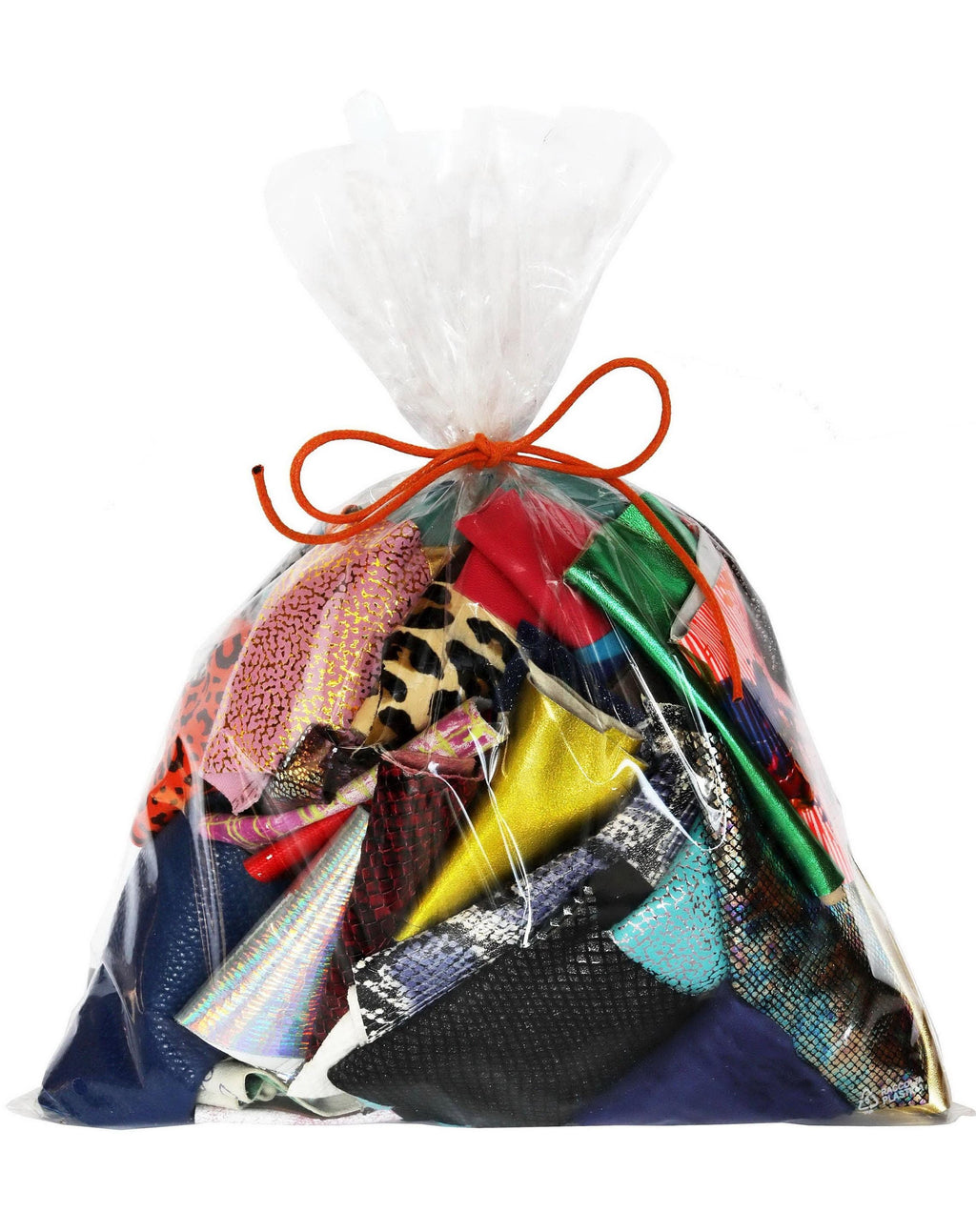 100 Leather scraps, 2x4"/5x10 cm minimum measures, RANDOM selection, MIX of printed, metallic, solid colors, patent and vintage pieces