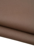 Taupe brown PEBBLE GRAIN printed cowhide, matt soft leather hide, thic calfskin - 1.9 - 2.0 mm B18764-TU La Garzarara