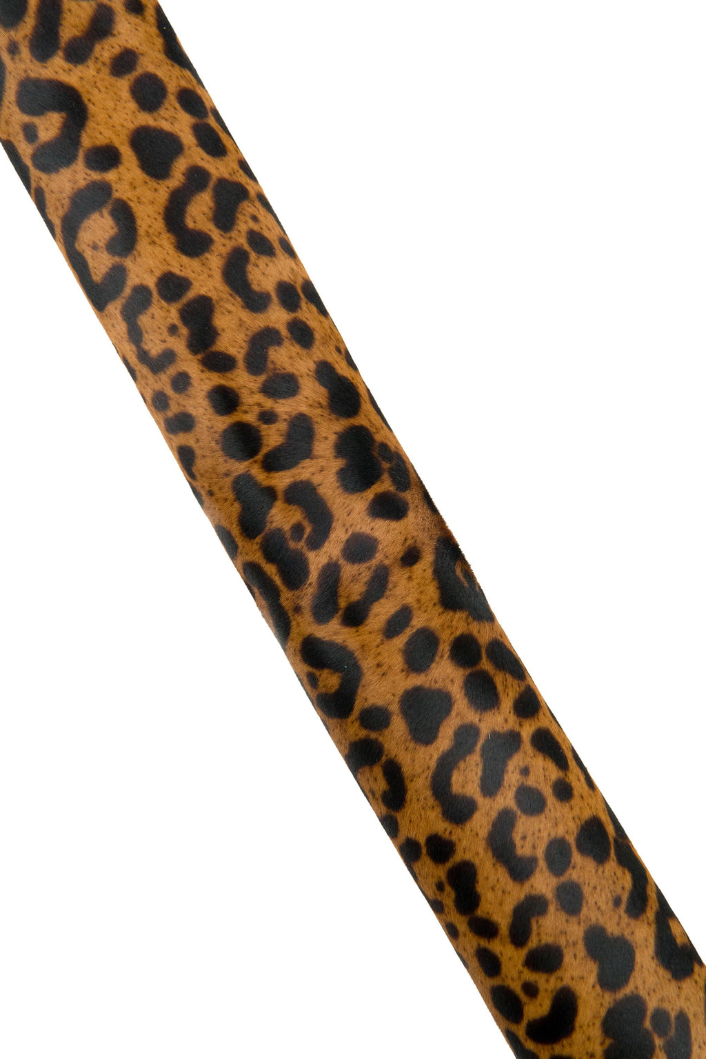 Brown LEOPARD HAIR on leather hide, tan cheetah textured pony skin, soft hairy cowhide for crafting B18708-CV La Garzarara