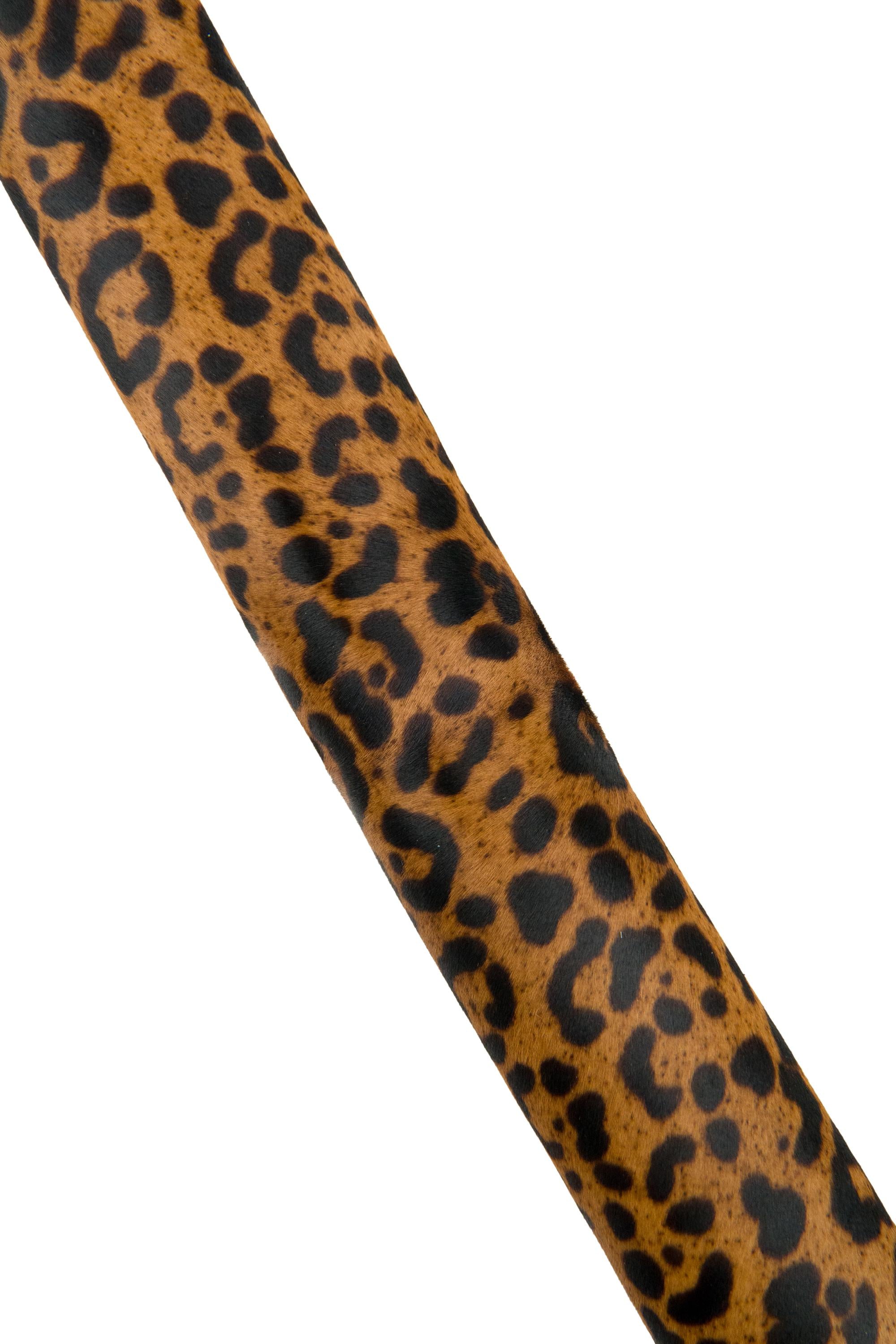 Brown LEOPARD HAIR on leather hide, tan cheetah textured pony skin, soft hairy cowhide for crafting B18708-CV La Garzarara