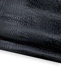 Gloss Dark blue CROCODILE, embossed leather hide, alligator printed PATENT cowhide, glossy calfskin 1.0 - 1.2 mm B18669-ST La Garzarara