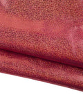 Iridescent Metallic leather micro dot print and GLITTERED effect black cherry red textured, soft skin diy projects B18954-MT La Garzarara