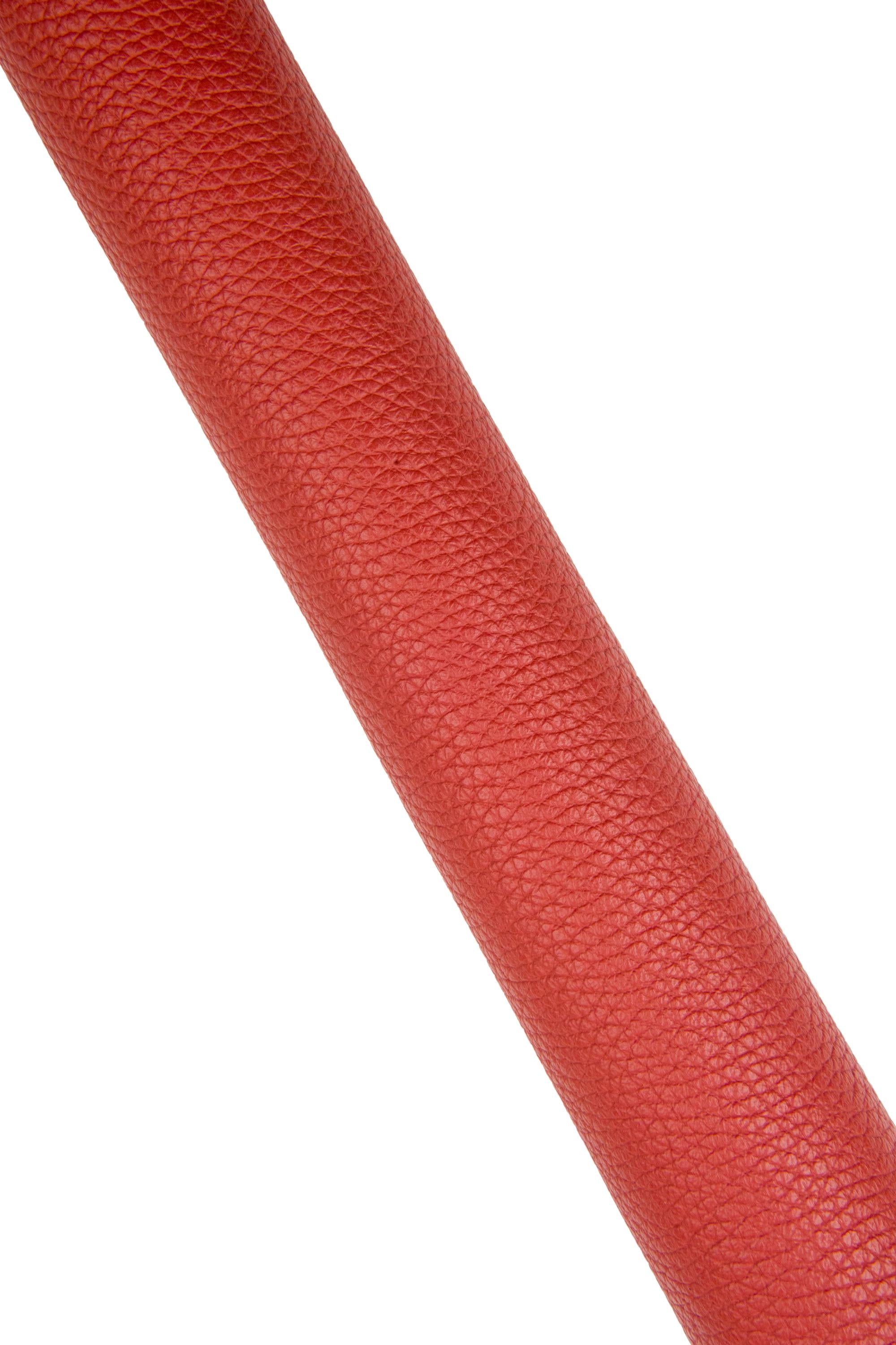 Brick red DEER printed leather hide, pebble GRAIN embossed calfskin, soft semi glossy genuine italian thick cowhide B18758-TU La Garzarara