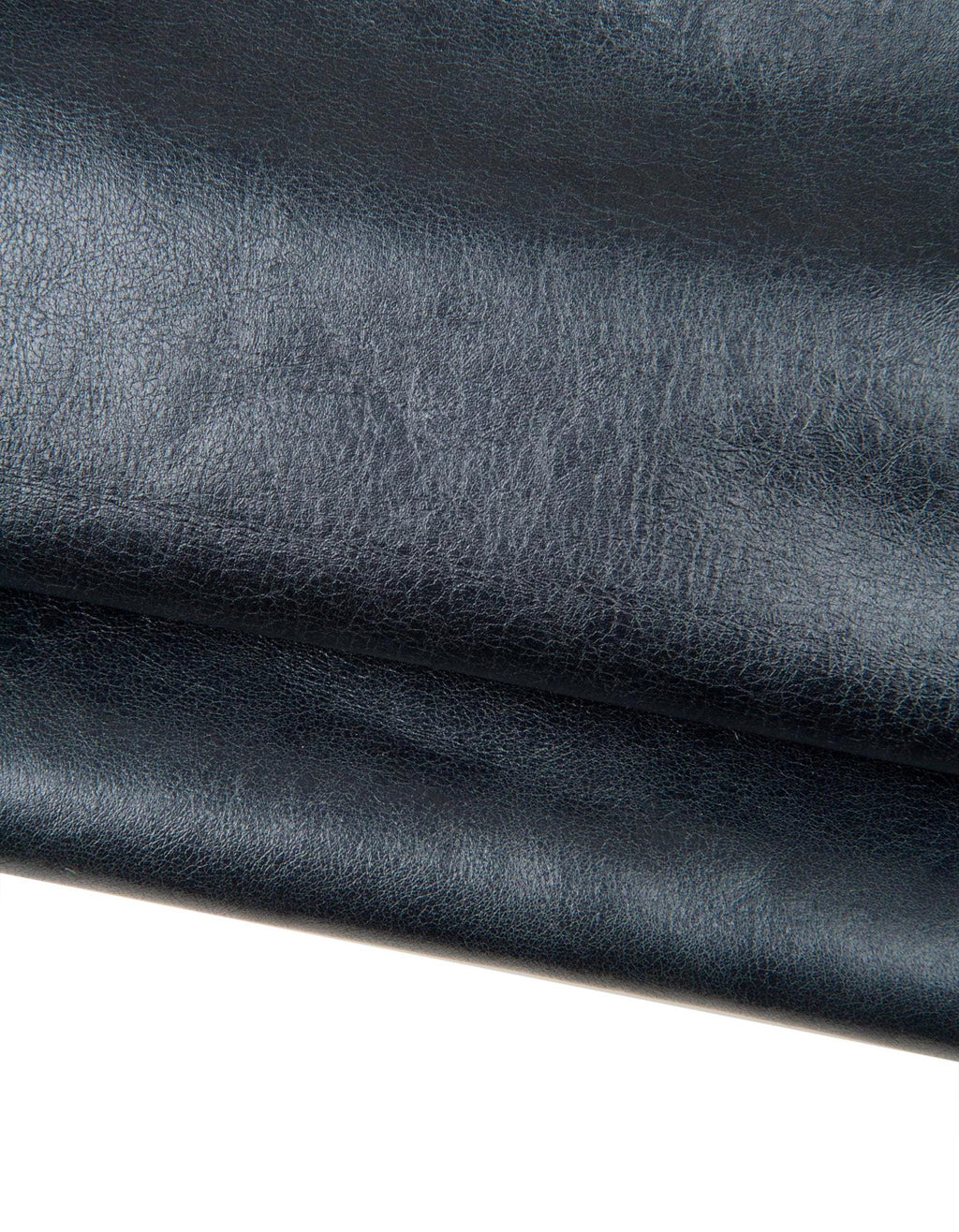 Anthracite blue leather hide, soft GLOSSY cowhide, sporty calfskin for crafting, 1.1 - 1.2 mm B18594-VT La Garzarara