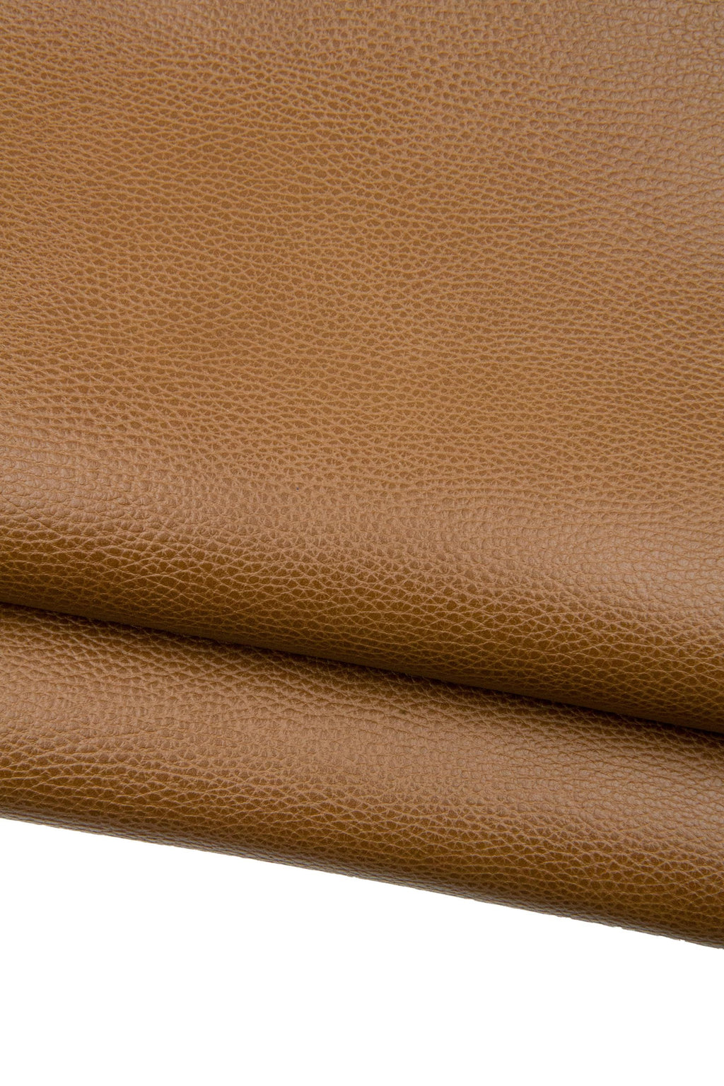 Tan PEBBLE GRAIN leather hide, semi glossy semi stiff calfskin, firm grain cowhide for crafters B18759-TU La Garzarara