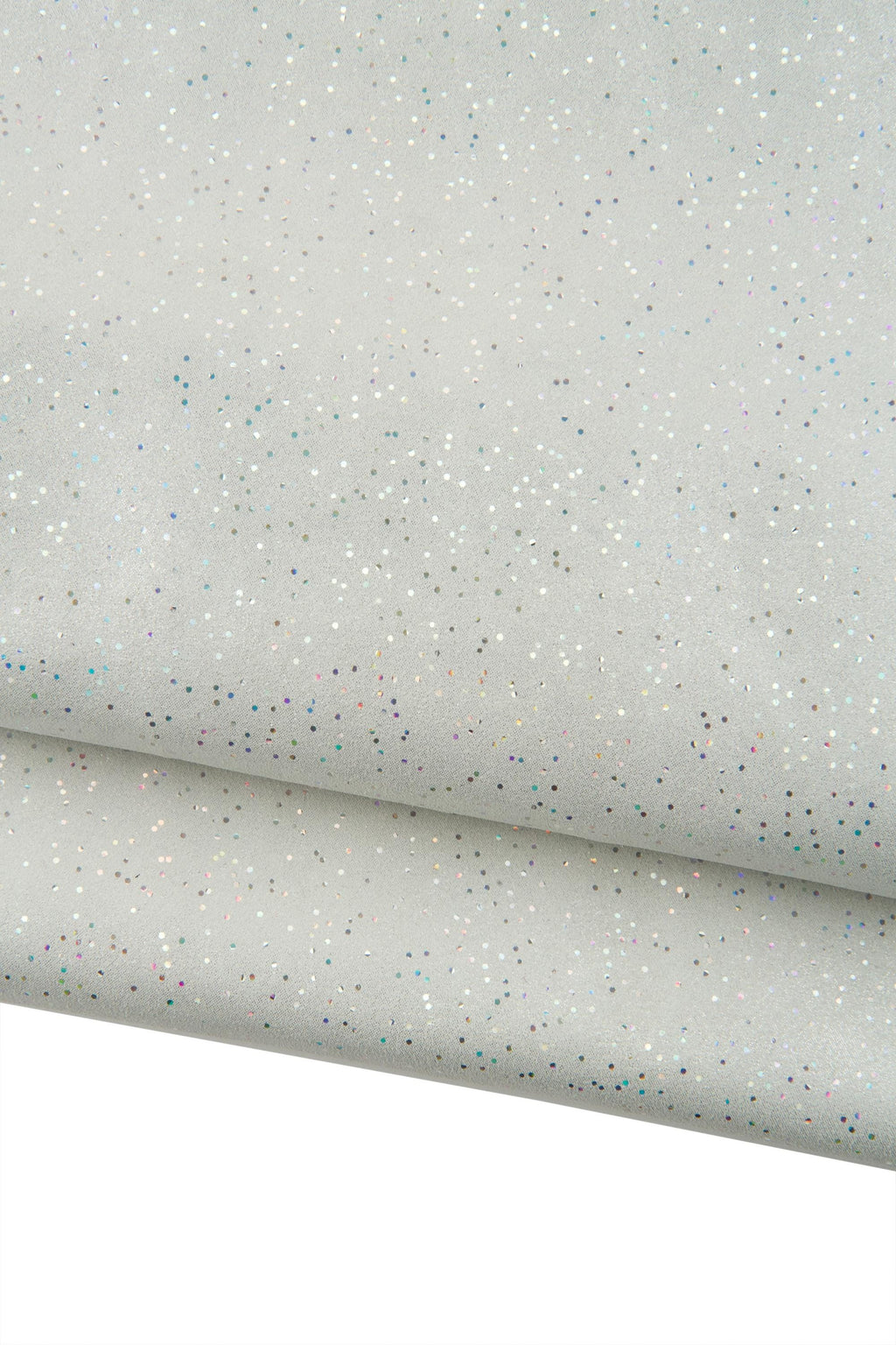 Sparkle White Leather Hide, Glitter Metallic Leather skin, iridescent dots on goat 0.7 - 0.9 mm B18802-MT(st) La Garzarara