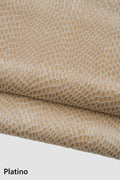 Metallic Lizard Leather Hide, Platinum Bronze Italian reptile Leather, Soft glossy snake goatskin B18751-MT(st) La Garzarara