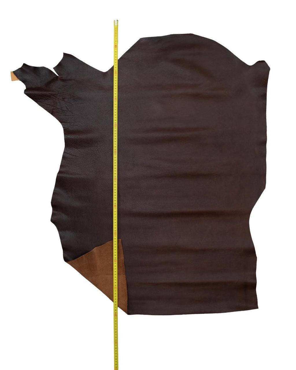Brown Soft grain leather hide, sporty cowhide, casual genuine italian calfskin , veg tanned leather B18722-VT La Garzarara