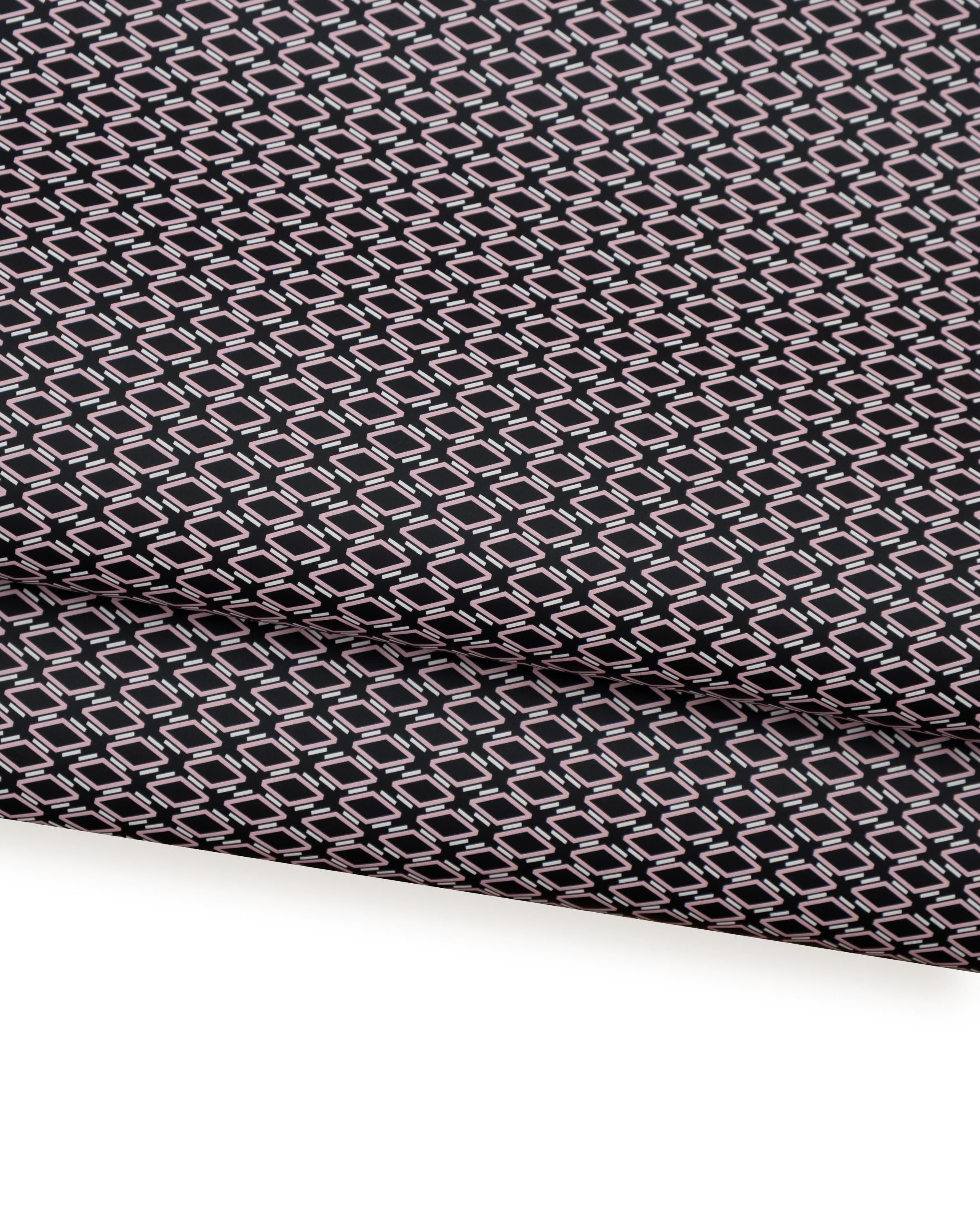 Black Printed Leather Hide, Geometric Diamond Patterned skin, textured geometric Leather for Crafts 1.0 - 1.2 mm B18774-ST La Garzarara