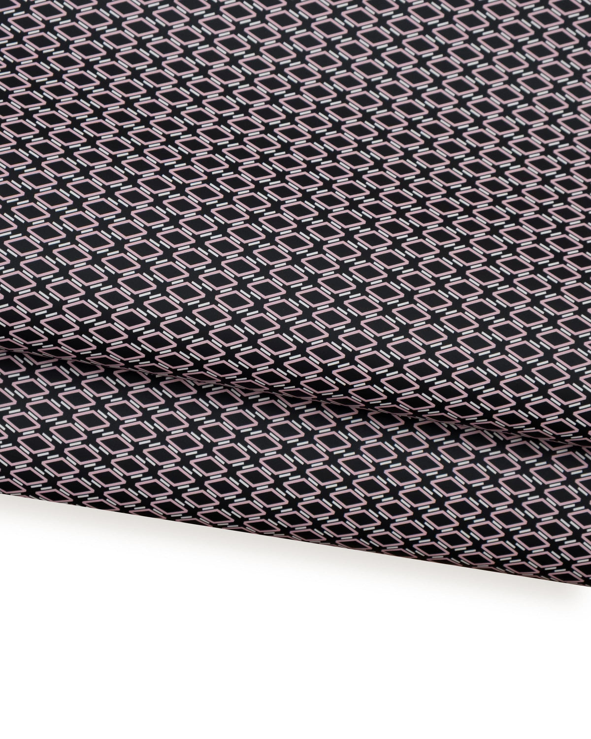 Black Printed Leather Hide, Geometric Diamond Patterned skin, textured geometric Leather for Crafts 1.0 - 1.2 mm B18774-ST La Garzarara