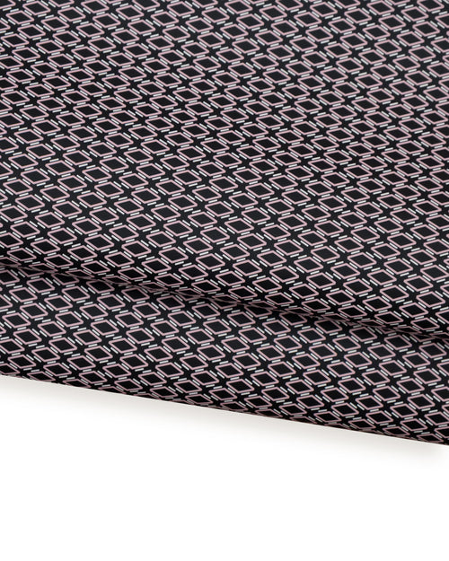 Black Printed Leather Hide, Geometric Diamond Patterned skin, textured geometric Leather for Crafts 1.0 - 1.2 mm B18774-ST La Garzarara