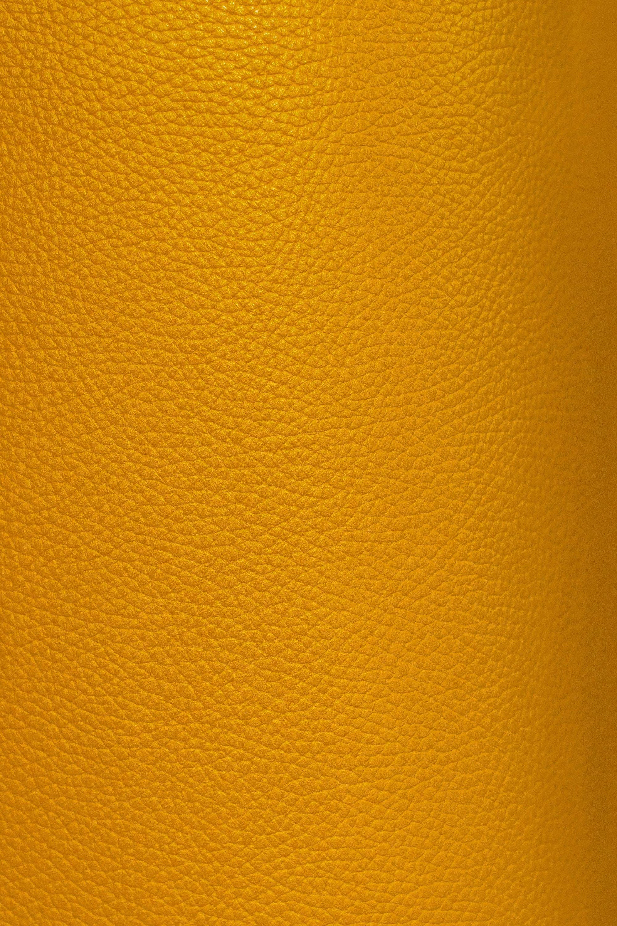 Large Ochre yellow Calf Leather Hide, Premium pebbled Italian cowhide leather, full size Calfskin 1.5 - 1.7 mm La Garzarara