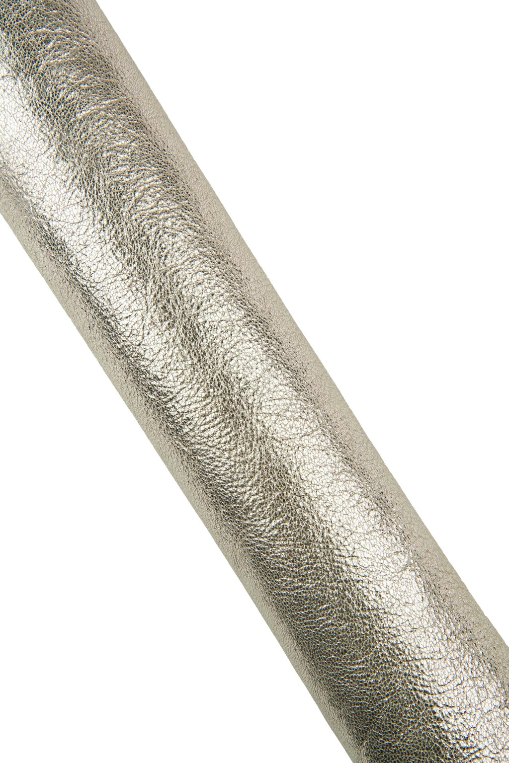 Silver METALLIC leather hide, CRACKLED soft cowhide, bright thick calfskin 1.5 - 1.7 mm B18805-MT La Garzarara