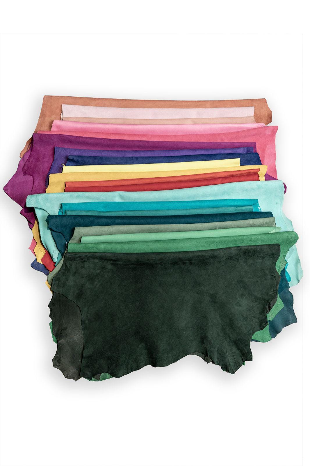 SUEDE leather assorted colors, soft velvety leather skin, suede hide solid bright colors choice leather for DIY projects B19137-TU