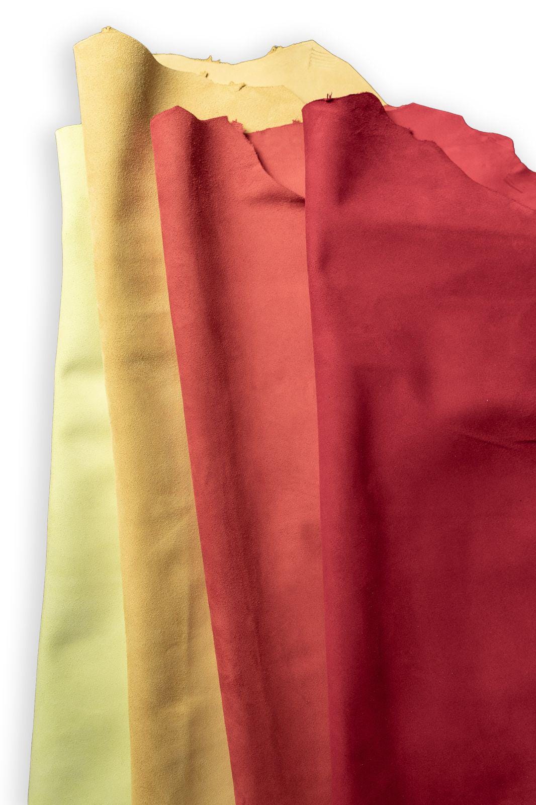 SUEDE leather assorted colors, soft velvety leather skin, suede hide solid bright colors choice leather for DIY projects B19137-TU