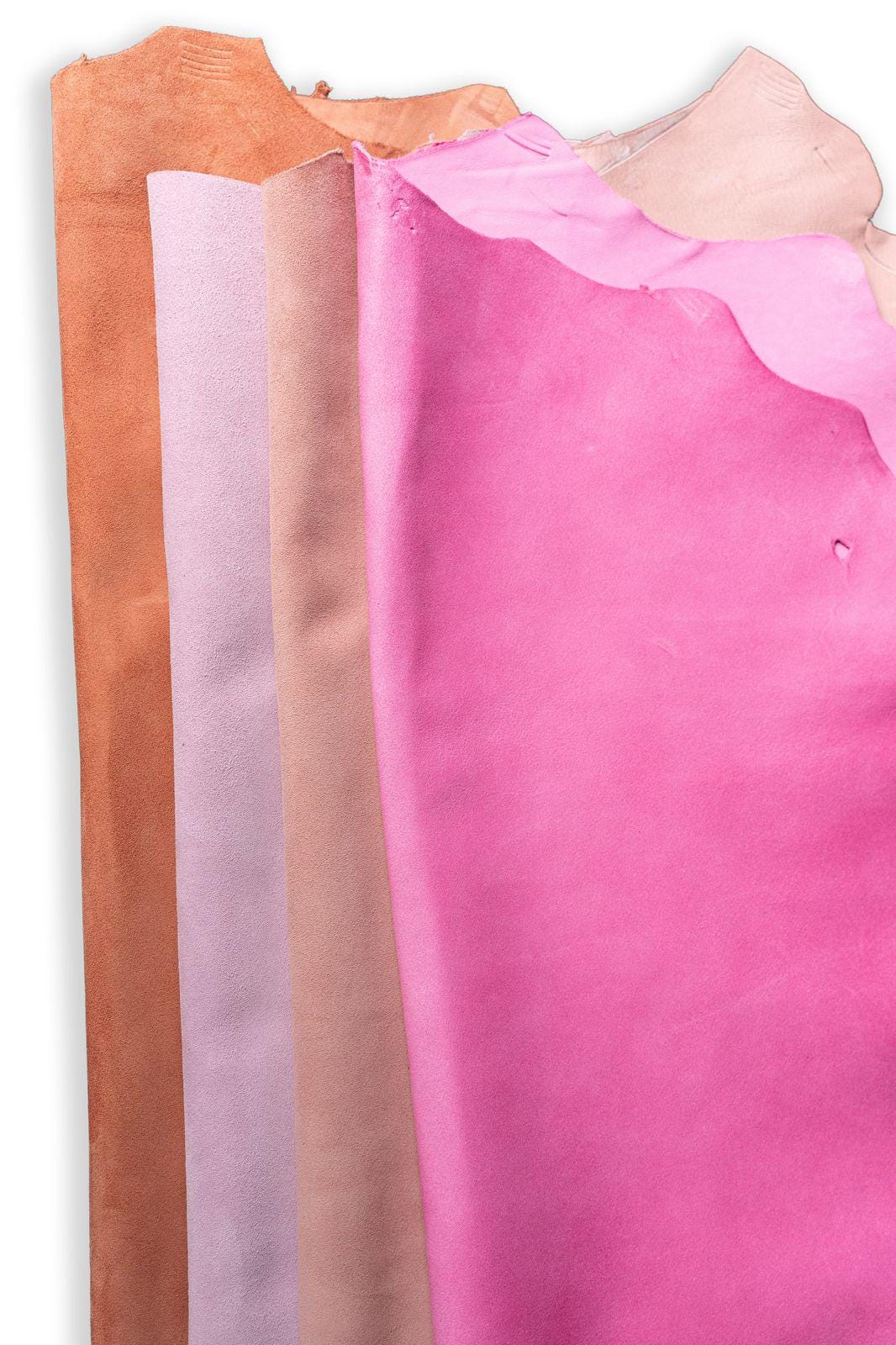 SUEDE leather assorted colors, soft velvety leather skin, suede hide solid bright colors choice leather for DIY projects B19137-TU