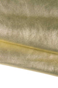 Luxurious soft PLATINUM metallic leather skin, light gold tiny grain textured italian lambskin hide, perfect for diy projects B16917-MT