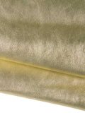 Luxurious soft PLATINUM metallic leather skin, light gold tiny grain textured italian lambskin hide, perfect for diy projects B16917-MT