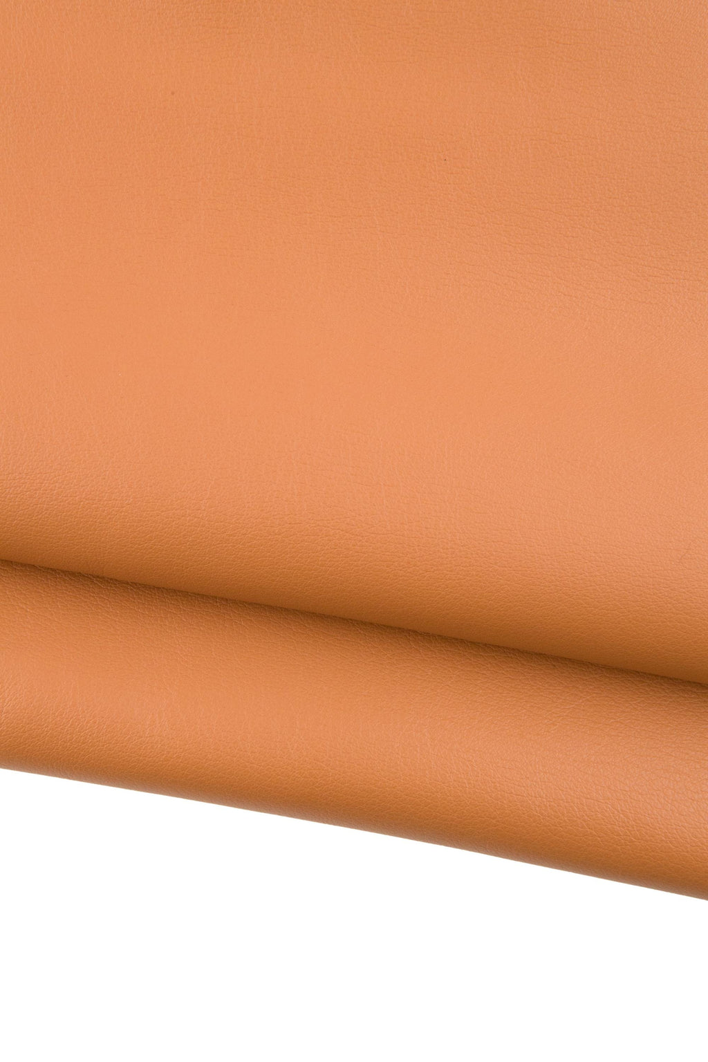 Tan SMOOTH cowhide, brown SOFT semi glossy leather hide, genuine calfskin for diy projects B18787-TU La Garzarara