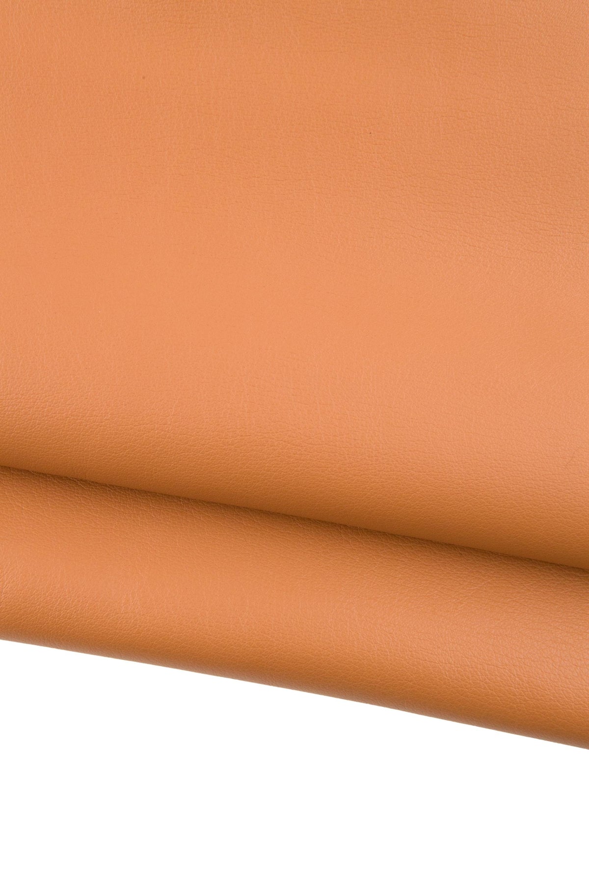 Tan SMOOTH cowhide, brown SOFT semi glossy leather hide, genuine calfskin for diy projects B18787-TU La Garzarara