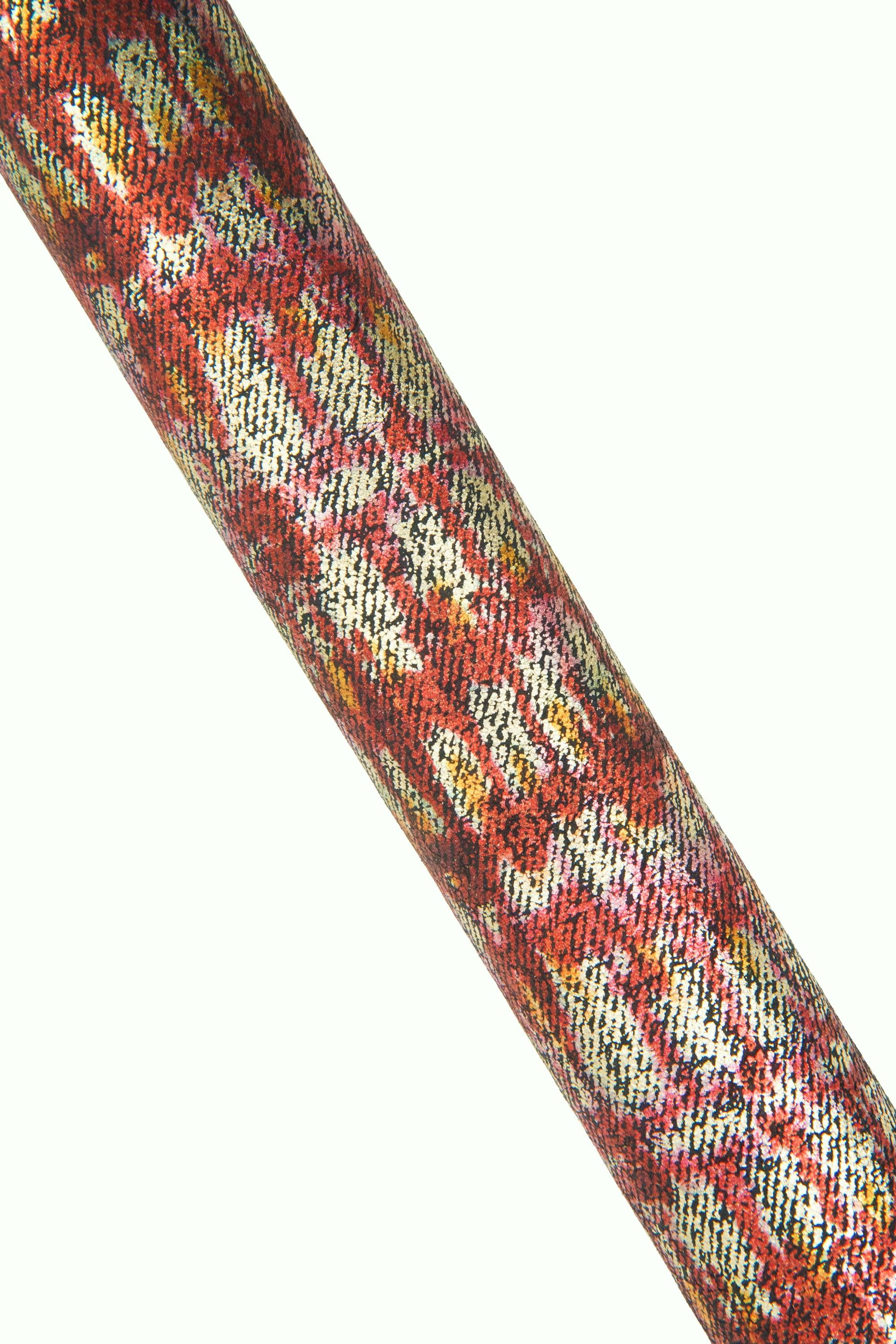 METALLIC PRINTED leather hide, soft bright calfskin, textured cowhide for hobbyists B18799-MT(st) La Garzarara