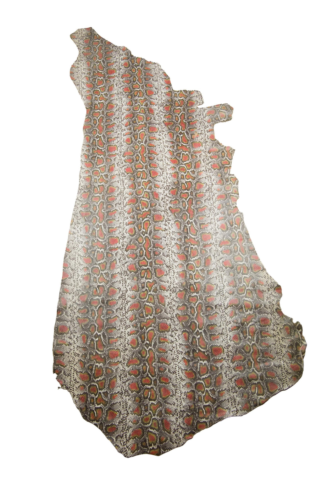 Italian Fashion Python Leather skin, Graphic Multicolor Snake Print | Genuine Designer colorful snakeskin Leather HideB18906-ST La Garzarara