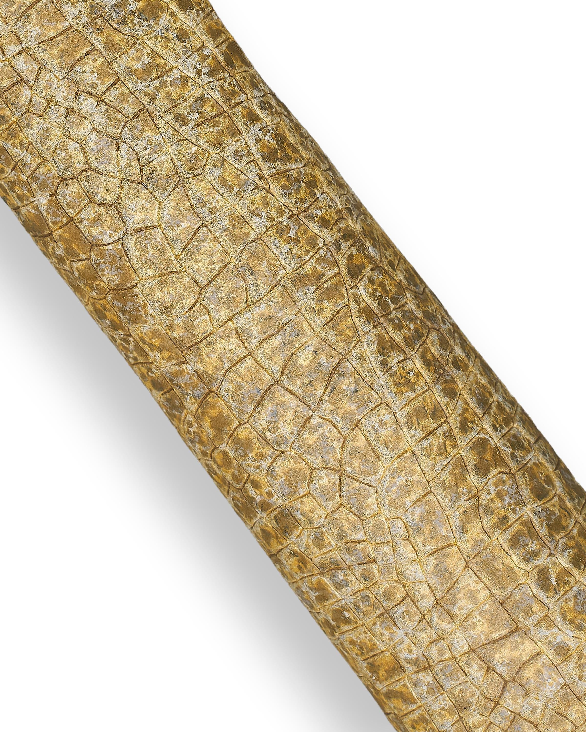 Set of Gold metallic leather skins, smooth metallic and CROCODILE PYTHON printed soft goatskins, hide for diy B18352-mt(st) La Garzarara