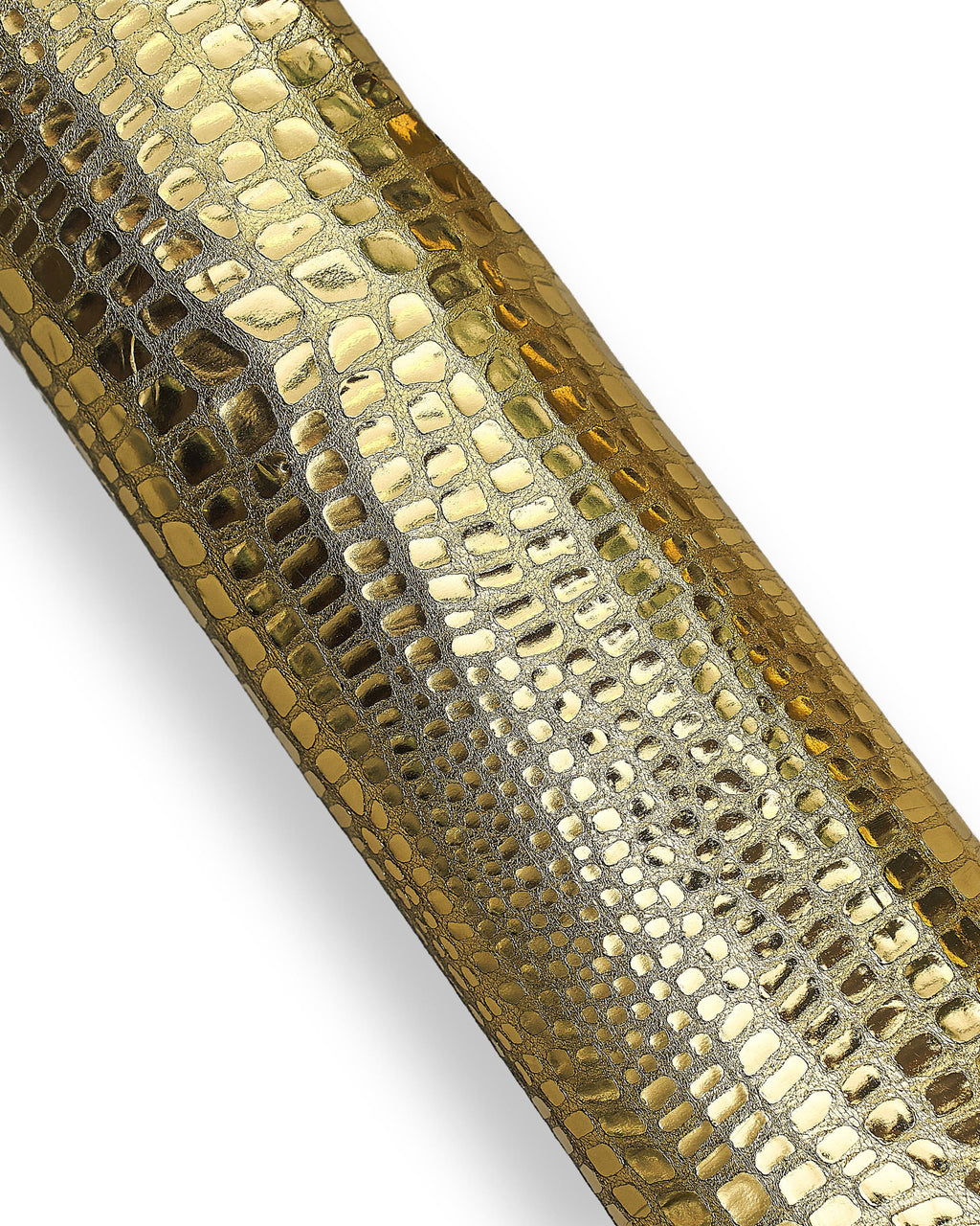 Set of Gold metallic leather skins, smooth metallic and CROCODILE PYTHON printed soft goatskins, hide for diy B18352-mt(st) La Garzarara
