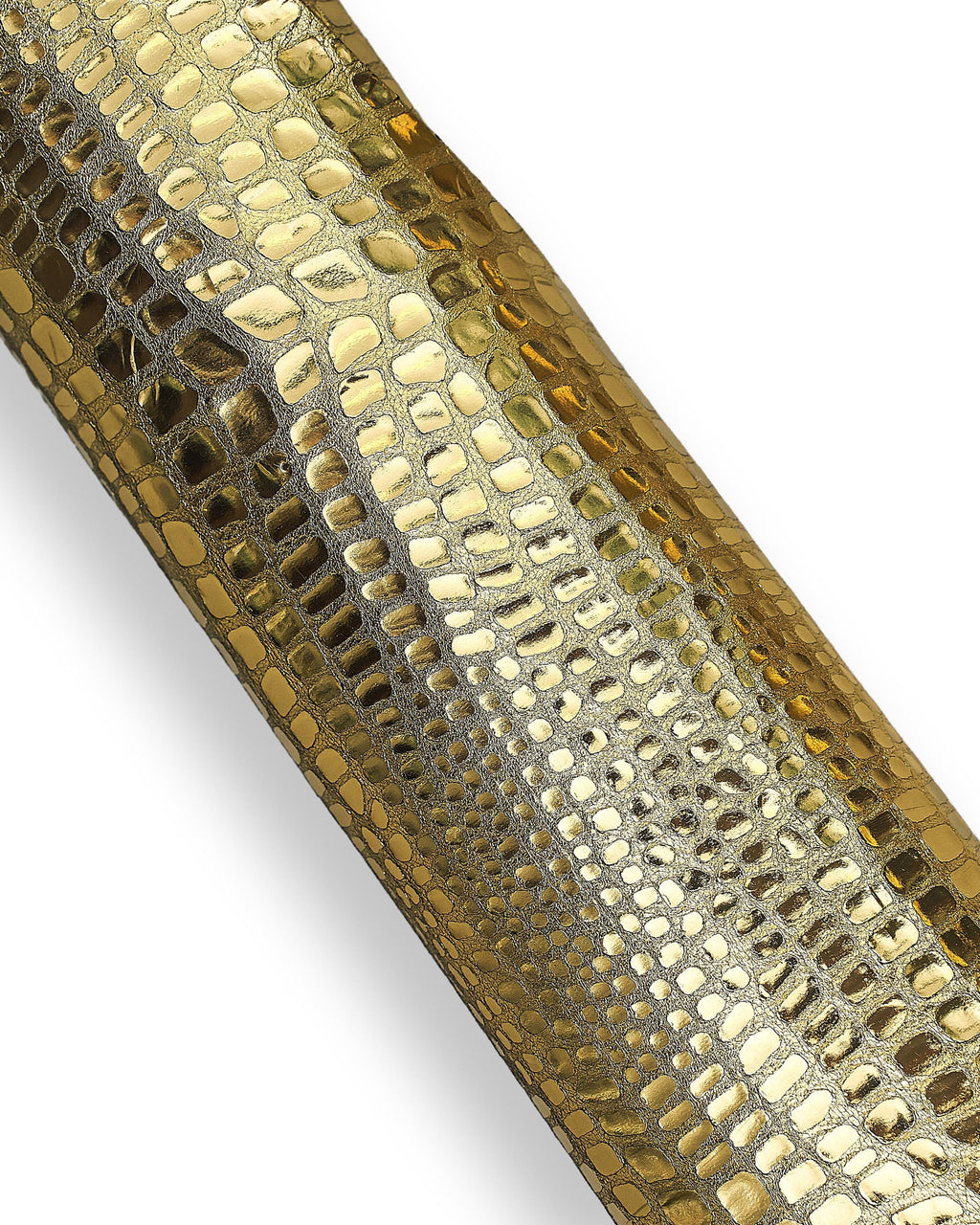 Set of Gold metallic leather skins, smooth metallic and CROCODILE PYTHON printed soft goatskins, hide for diy B18352-mt(st) La Garzarara