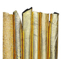 Set of Gold metallic leather skins, smooth metallic and CROCODILE PYTHON printed soft goatskins, hide for diy B18352-mt(st) La Garzarara