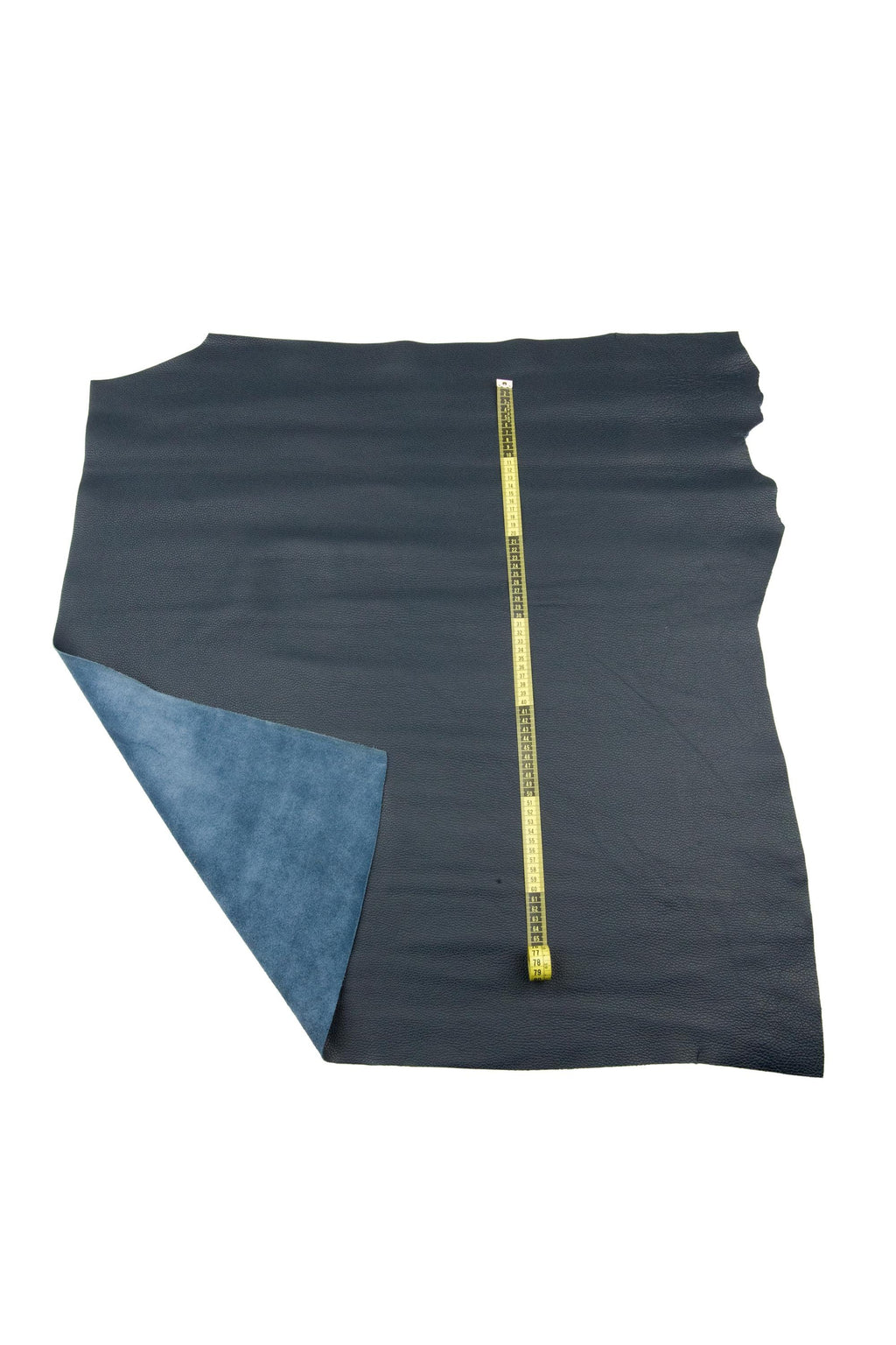 Pebbled dark blue leather SKIN hide, semi glossy navy calf cowhide with fine grain 1.3–1.5 mm for bags B18630-TU La Garzarara