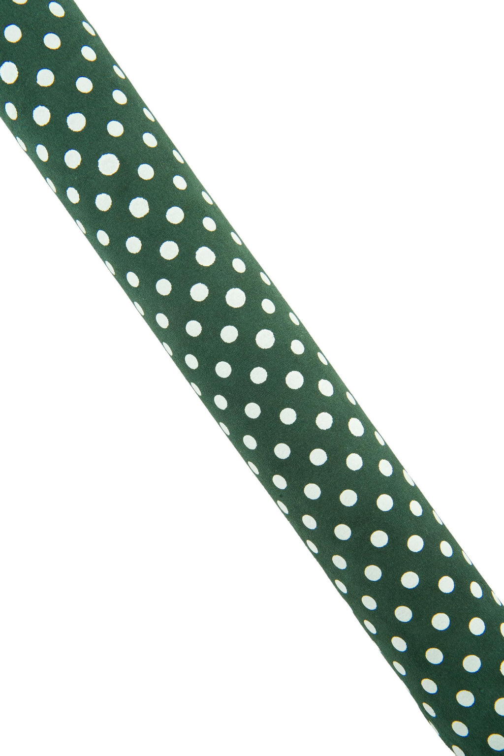 Green - white POLKA DOTS printed leather hide, textured suede cowhide, soft calfskin for hobbyists B18886-ST La Garzarara