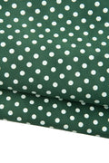 Green - white POLKA DOTS printed leather hide, textured suede cowhide, soft calfskin for hobbyists B18886-ST La Garzarara