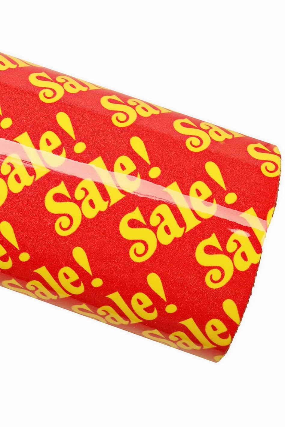 Unique leather hide with peculiar pattern, red yellow PATENT cowhide, original WORDS print on glossy calfskin B16311-ST La Garzarara