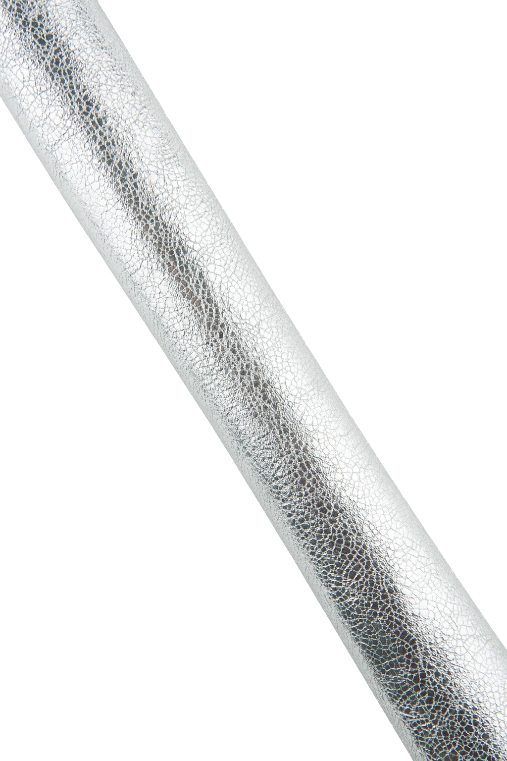 Silver METALLIC leather skin, CRACKLED soft goatskin, bright thick hide for diy projects B18881-MT La Garzarara