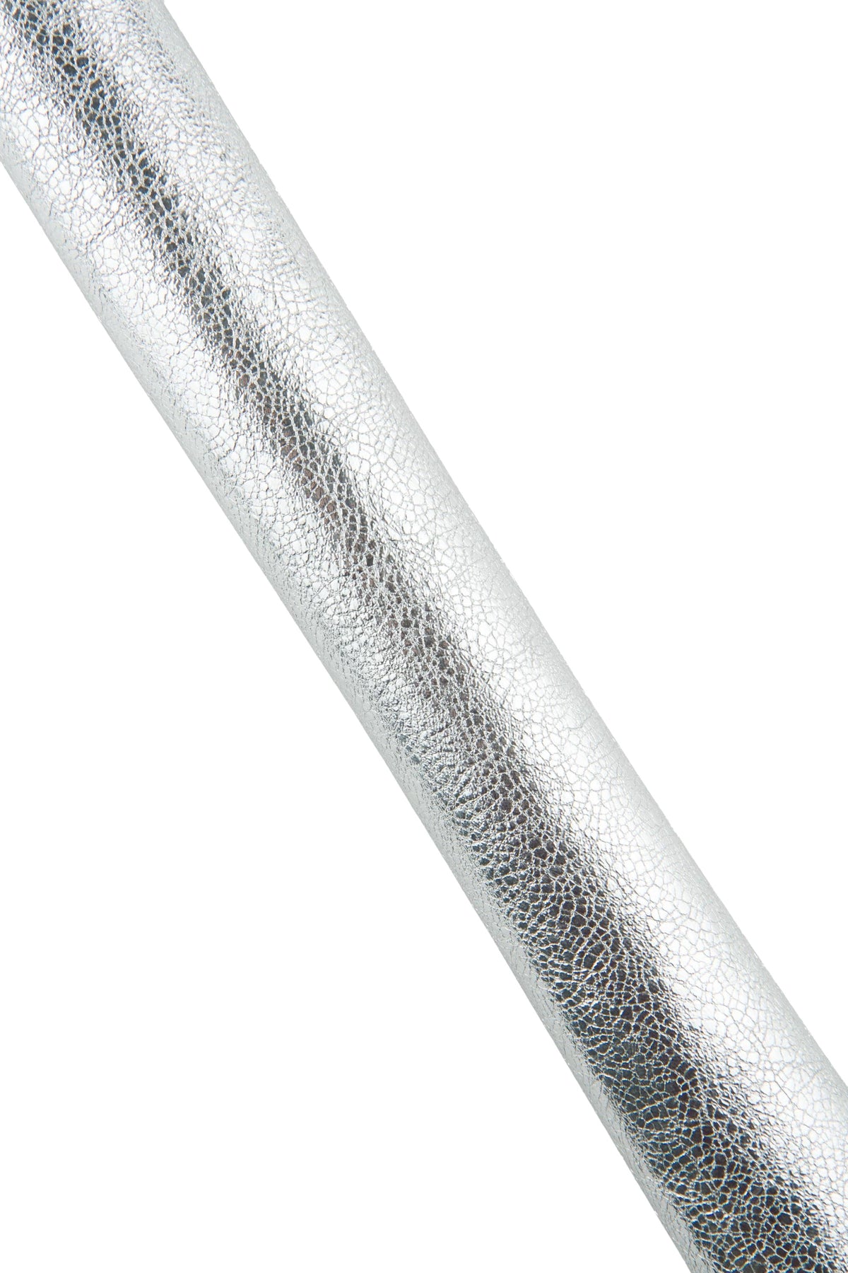 Silver METALLIC leather skin, CRACKLED soft goatskin, bright thick hide for diy projects B18881-MT La Garzarara