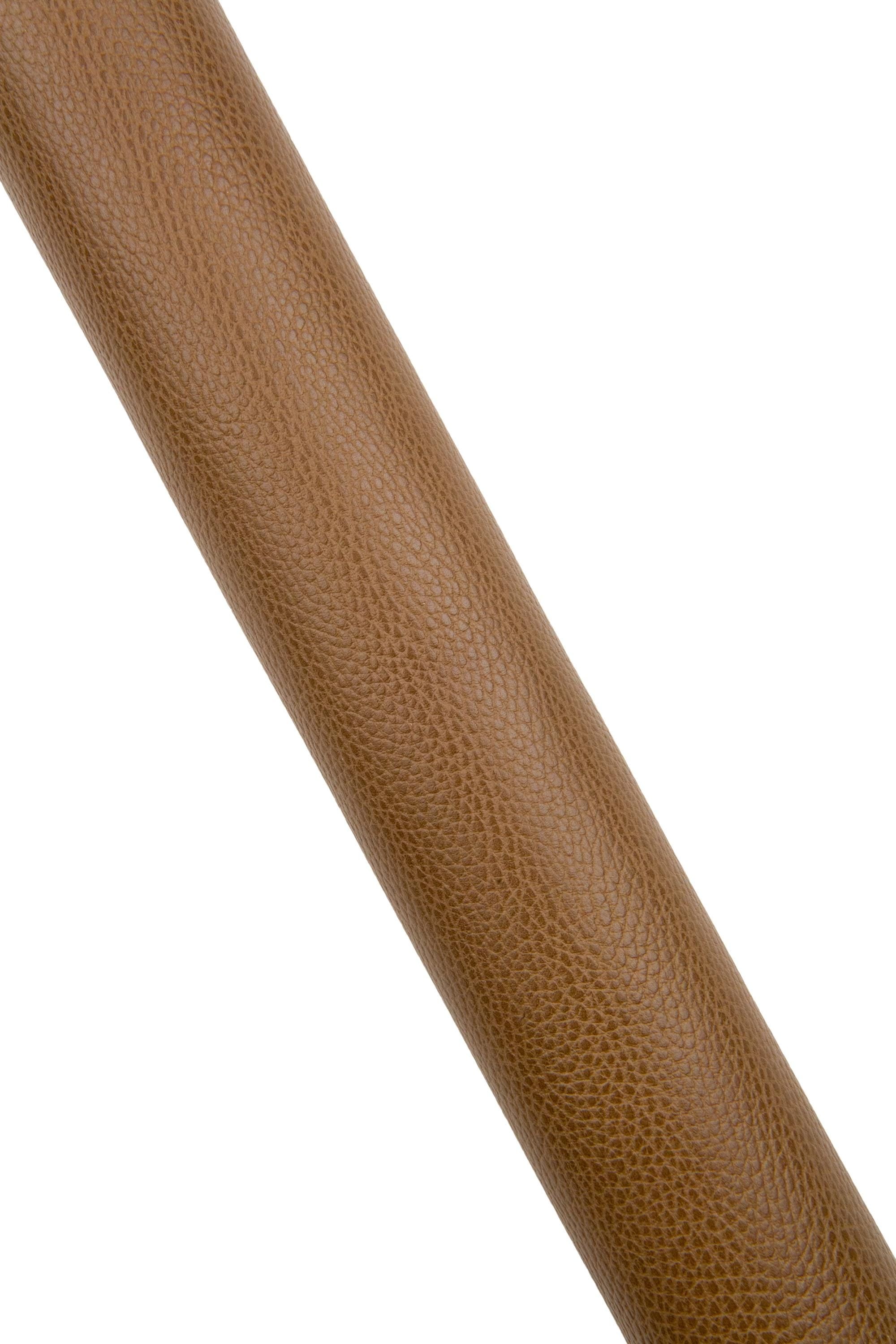 Tan PEBBLE GRAIN leather hide, semi glossy semi stiff calfskin, firm grain cowhide for crafters B18759-TU La Garzarara
