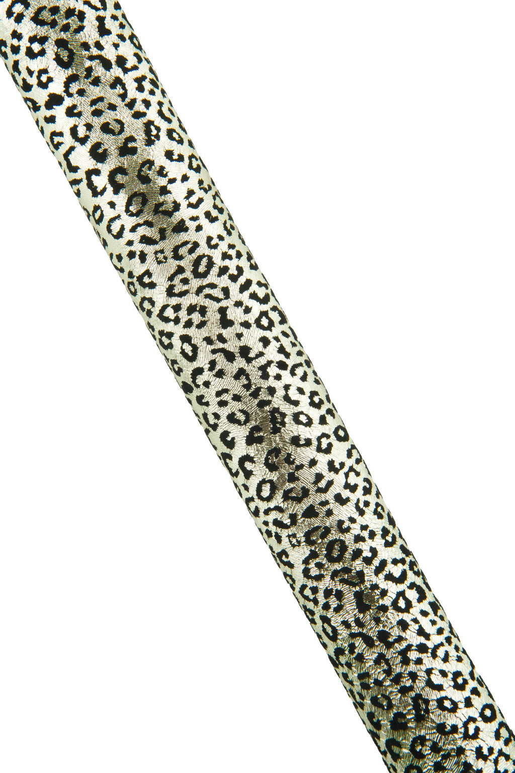 LEOPARD printed leather skin, black lambskin - light gold METALLIC animal texture, soft bright sheepskin B18878-MT(st) La Garzarara