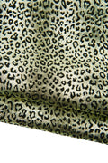 LEOPARD printed leather skin, black lambskin - light gold METALLIC animal texture, soft bright sheepskin B18878-MT(st) La Garzarara