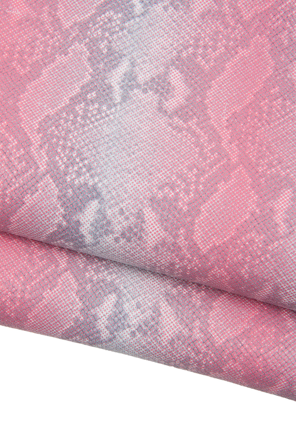 Pink grey PYTHON printed leather hide, SNAKE textured cowhide, reptile pattern on soft calfskin B18903-ST La Gararara