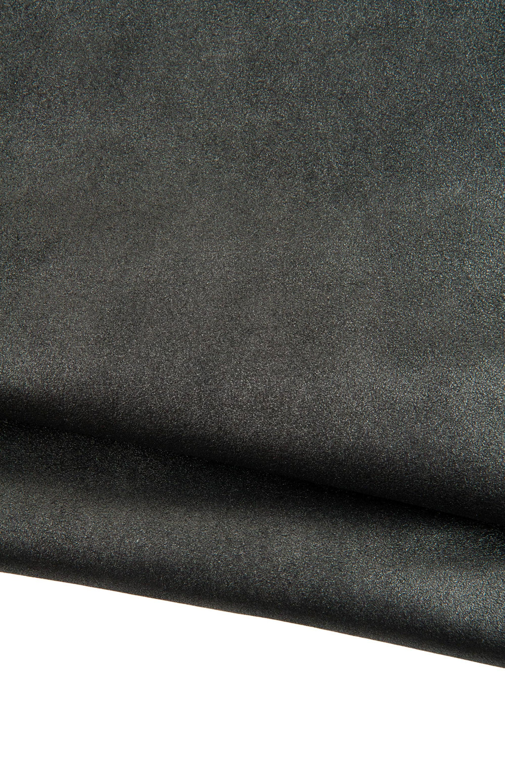 Charcoal METALLIC leather skin, dark grey soft goatskin, BRIGHT suede hide for hobbyists B18814-MT La Garzarara