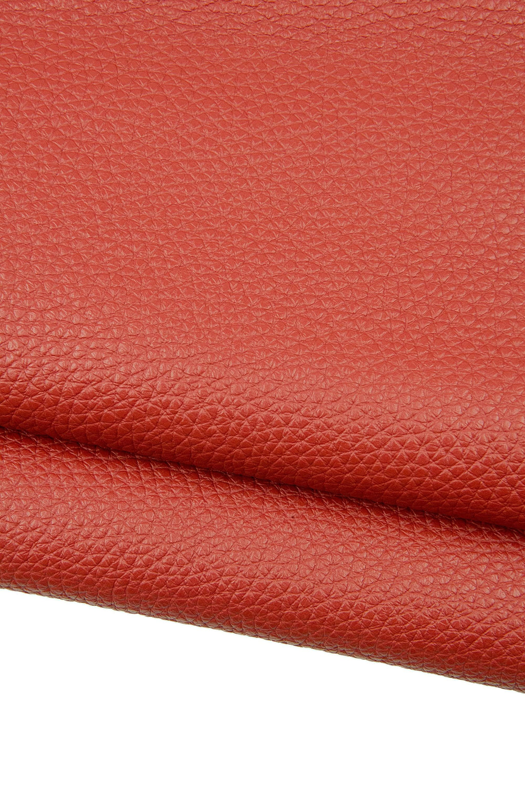 Brick red DEER printed leather hide, pebble GRAIN embossed calfskin, soft semi glossy genuine italian thick cowhide B18758-TU La Garzarara