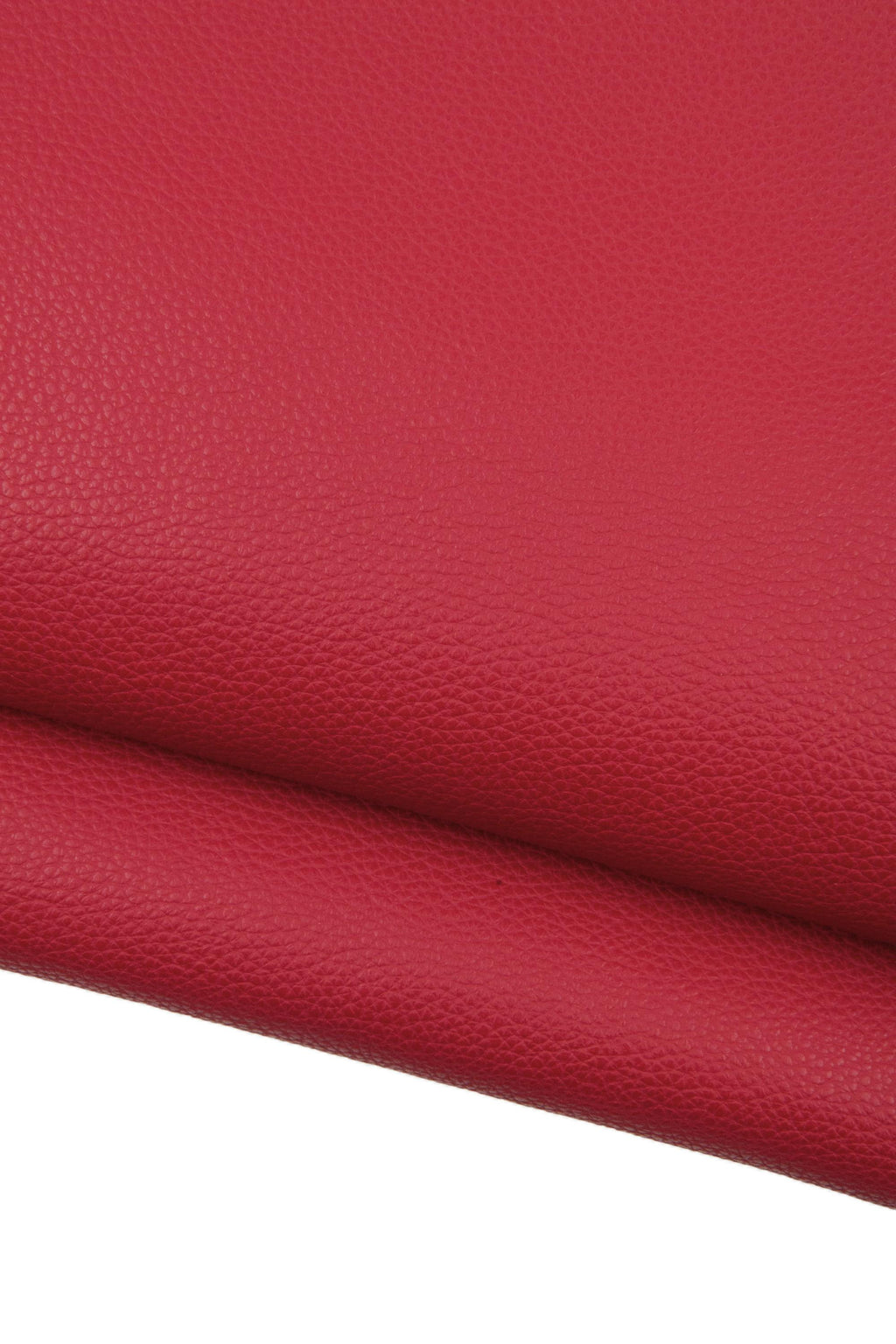 Cherry red Pebbled Calf Leather Skin, Premium red matt finish cowhide, soft thick leather 1.3-1.5 mm B18891-TU La Garzarara