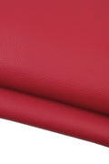 Cherry red Pebbled Calf Leather Skin, Premium red matt finish cowhide, soft thick leather 1.3-1.5 mm B18891-TU La Garzarara