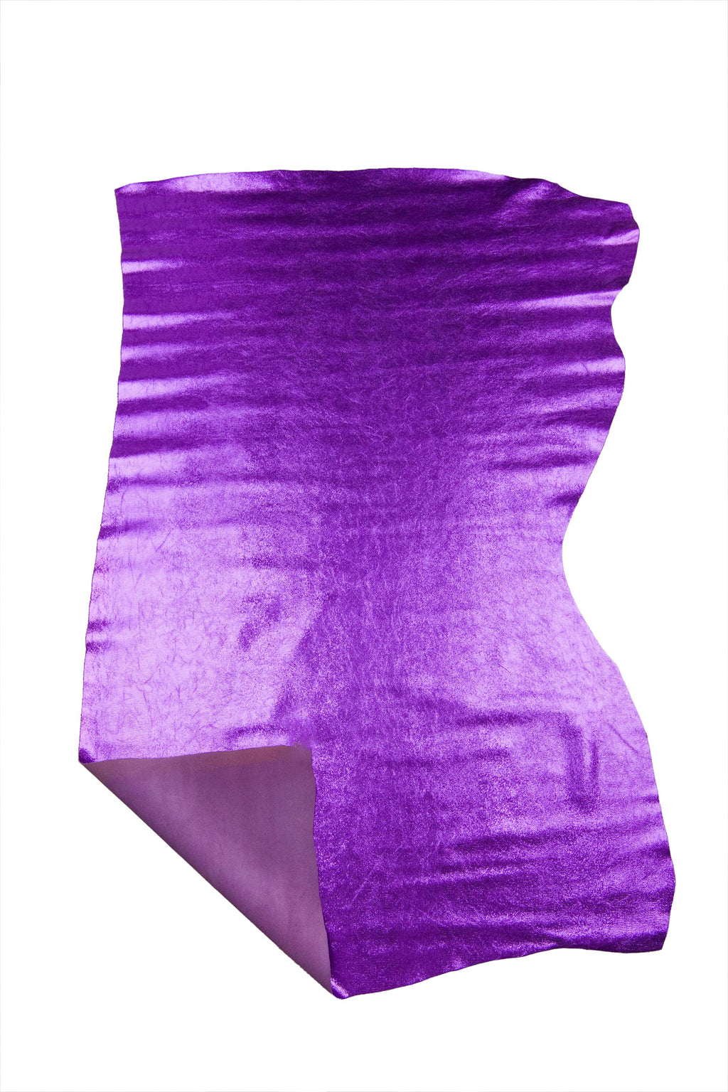 Purple LIZARD printed calfskin, animal textured METALLIC leather hide, bright elegant italian cowhide for hobbyists B18856-MT(st)