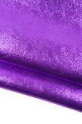 Purple LIZARD printed calfskin, animal textured METALLIC leather hide, bright elegant italian cowhide for hobbyists B18856-MT(st)