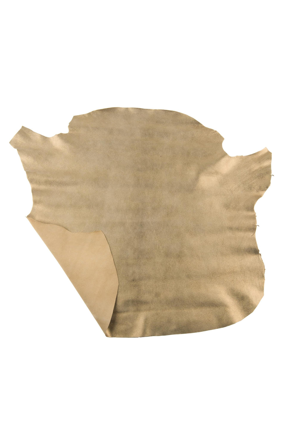 GOLD leather skin, metallic soft SUEDE goatskin, soft bright skin, 0.7 - 0.9 mm, ideal for hobbyists B18818-MT La Garzarara