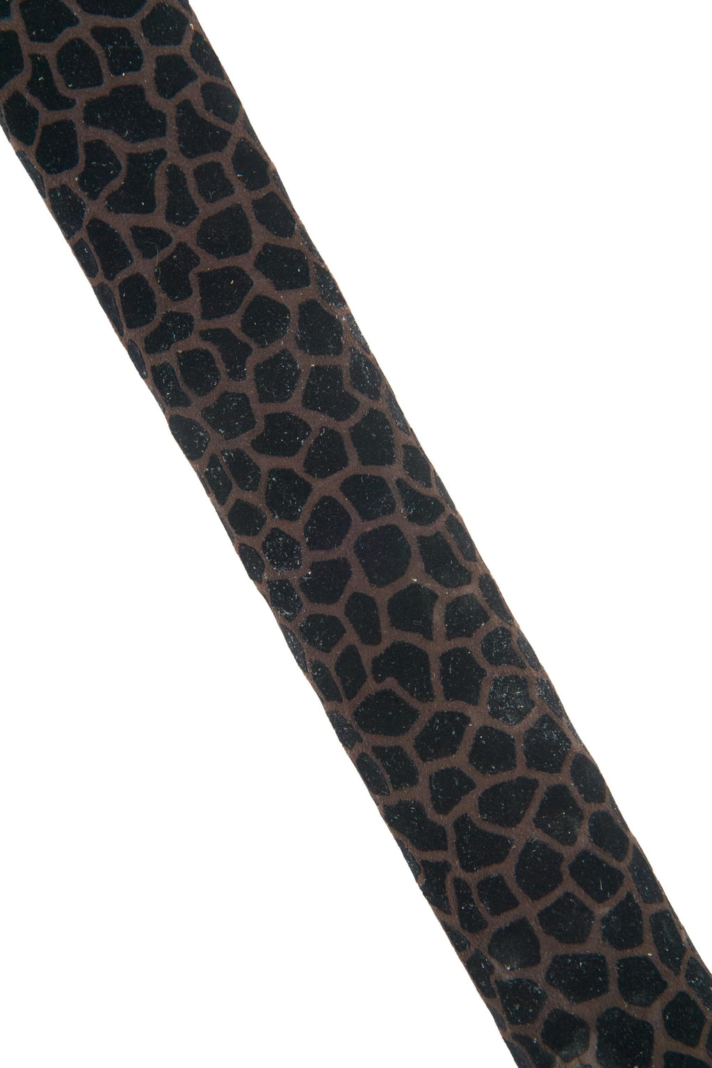 GIRAFFE printed leather skin, black - brown ANIMAL textured goatskin, soft winter flocked leather for hobbyists B18946-ST La Garzarara